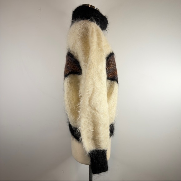 Vintage Casmo Handknitted Scotland Mohair Wool Sweater Size M/L 78% Mohair - Picture 6 of 13